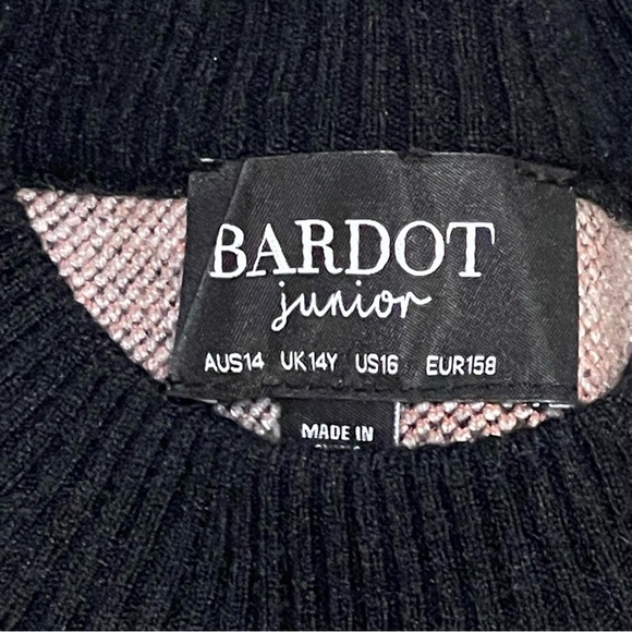 Bardot Jr. Roar Intarsia Contrast Trim Sweater Size 16 - Picture 9 of 10